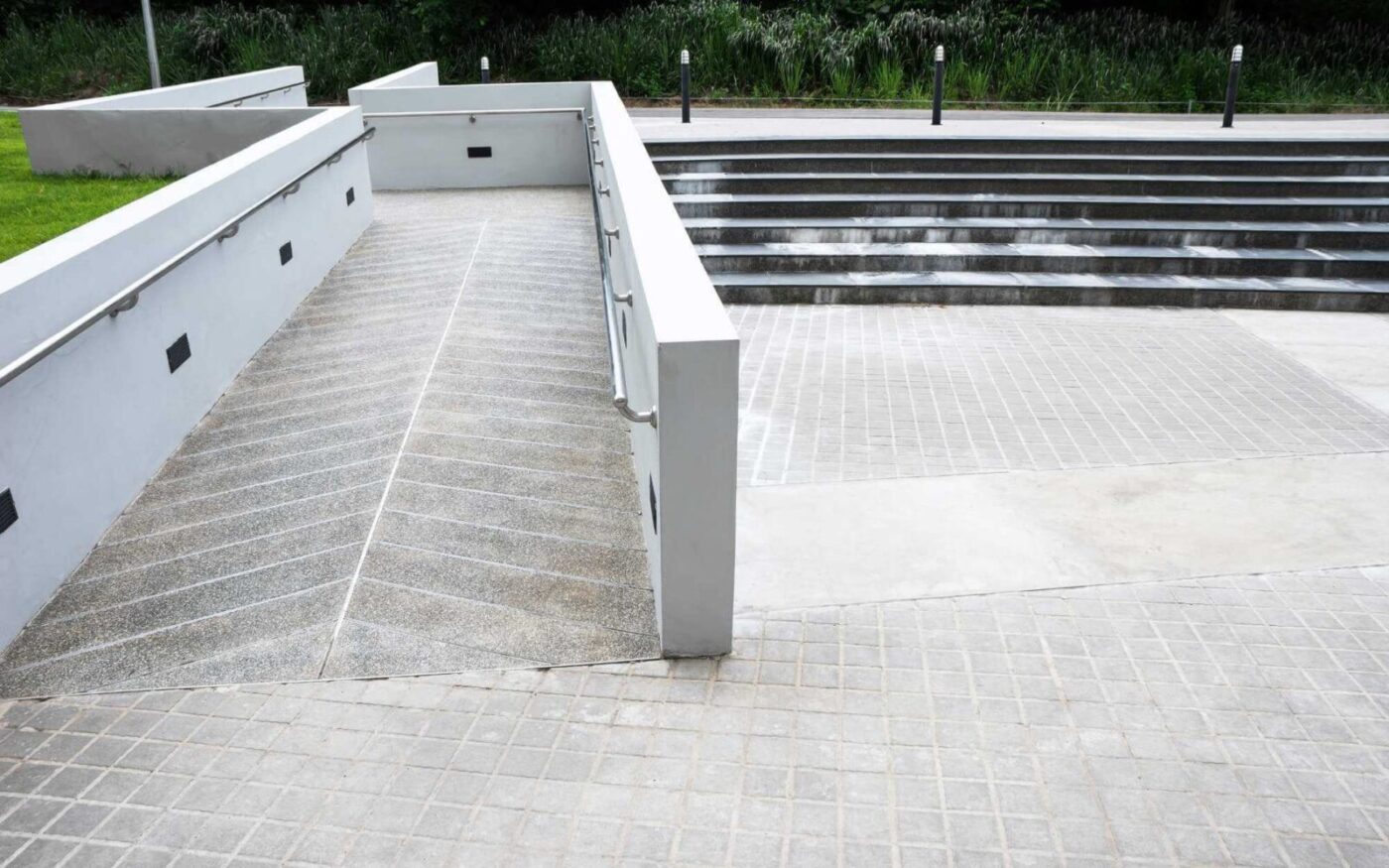 concrete ramp designed and installed by Naples Concrete Solutions for a commercial property in Naples, FL